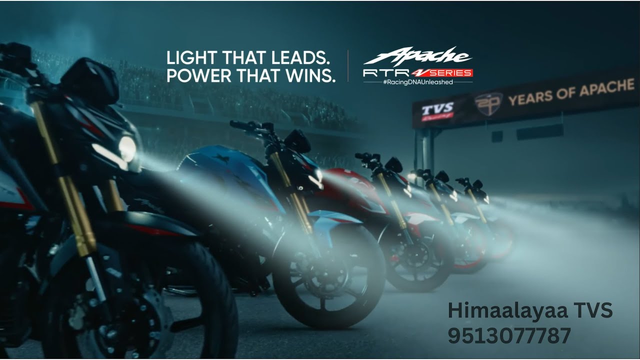 TVS Apache RTR 4V Series I Lights the way with its Projector Headlamp. 
