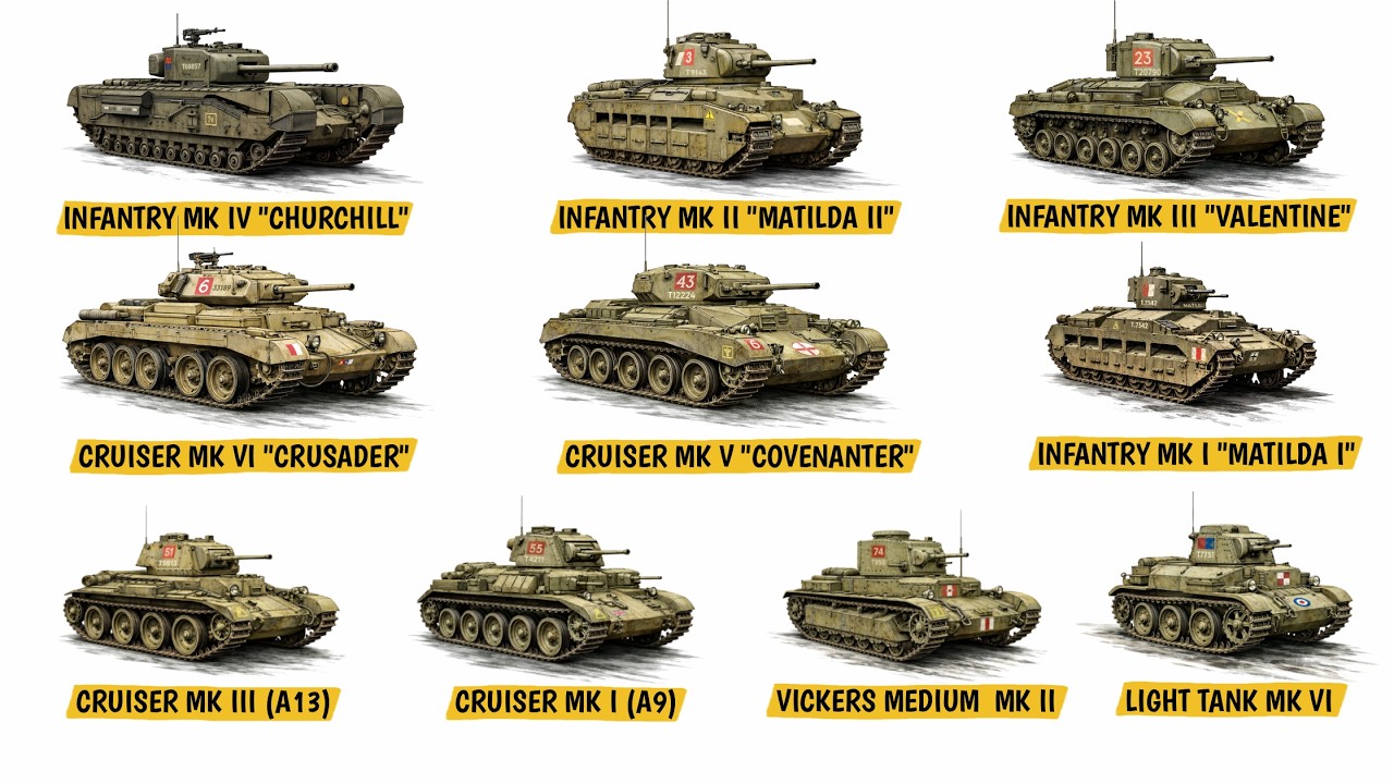Every British Tank Used in WW2 EXPLAINED in 14 Minutes | Part 1