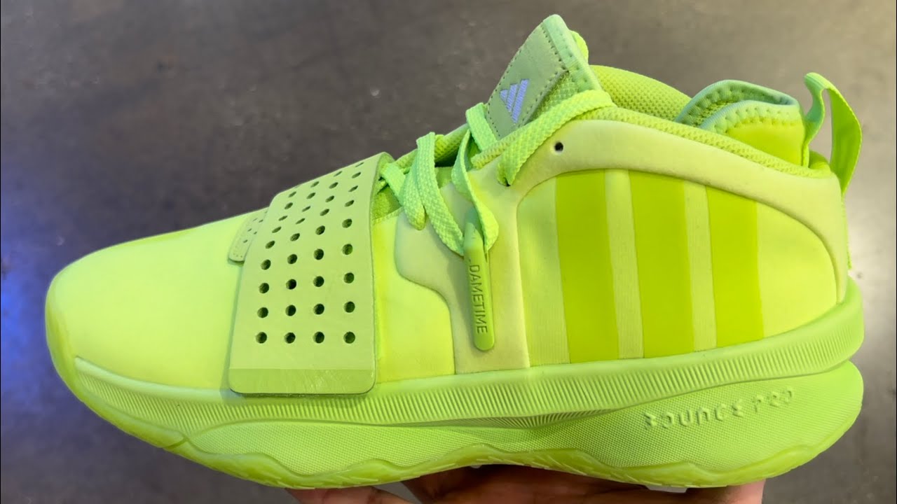 Adidas Dame 8 EXTPLY Lucid Lemon Basketball Shoes - YouTube