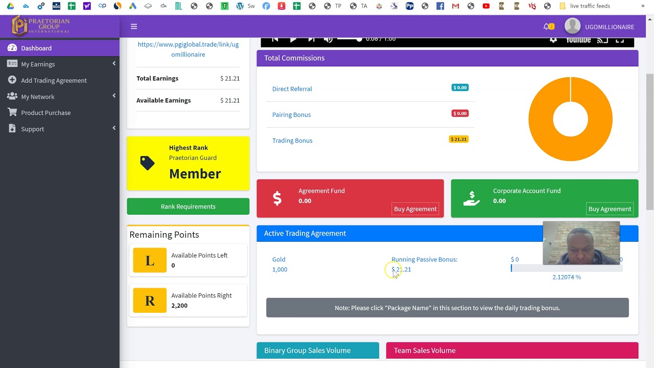 PGI Global $21.21 Earned on $1000 package
