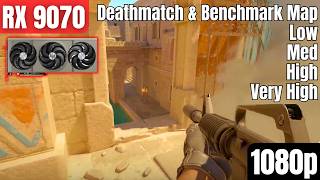 Rx 9070 R7 7800X3D Counter-Strike 2 Deathmatch Low - Very High Settings 1080P
