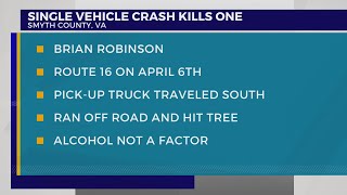 VSP: Single-vehicle crash in Smyth Co. leaves one dead