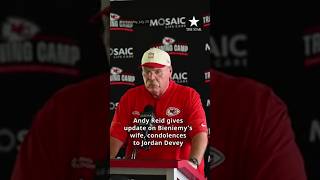 Andy Reid updates on Eric Bieniemy's wife, death of Jordan Devey