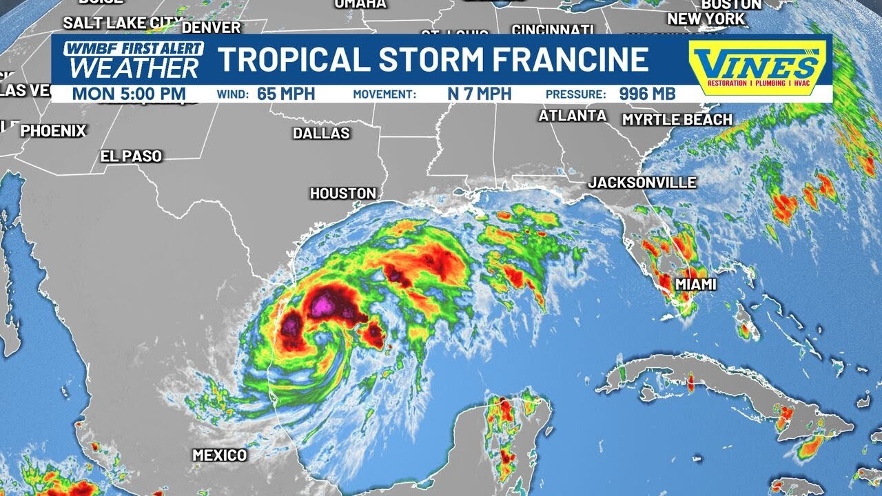 FIRST ALERT: Tropical Storm Francine expected to strengthen in the Gulf ...
