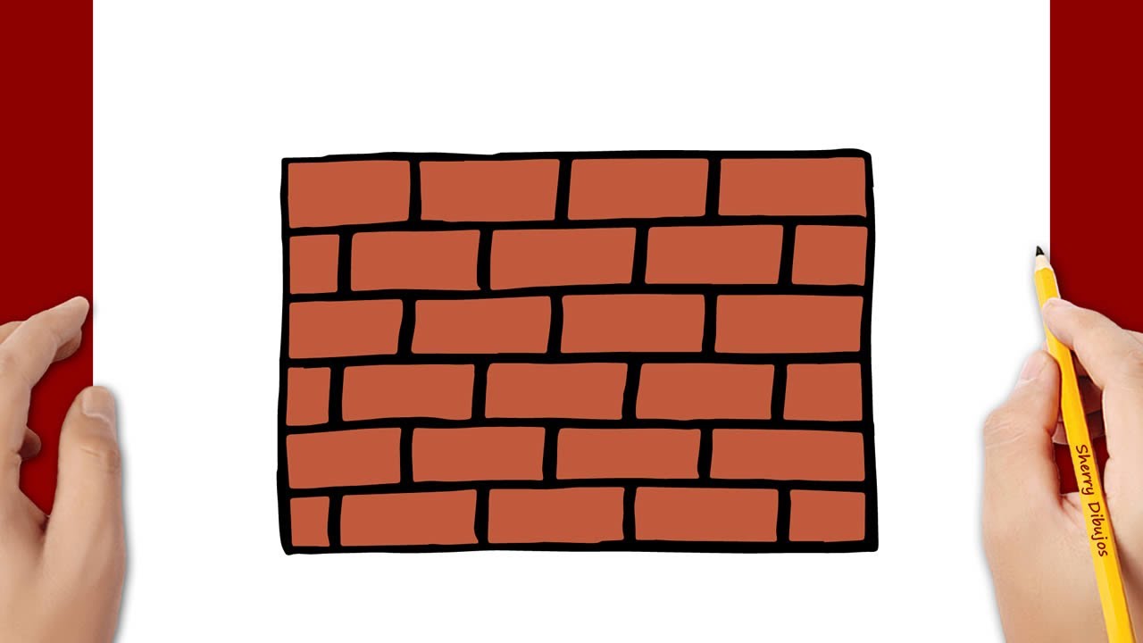 How to draw a brick wall | Easy drawing - thptnganamst.edu.vn