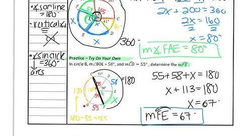 10.1A - Central & Inscribed Angles in Circles