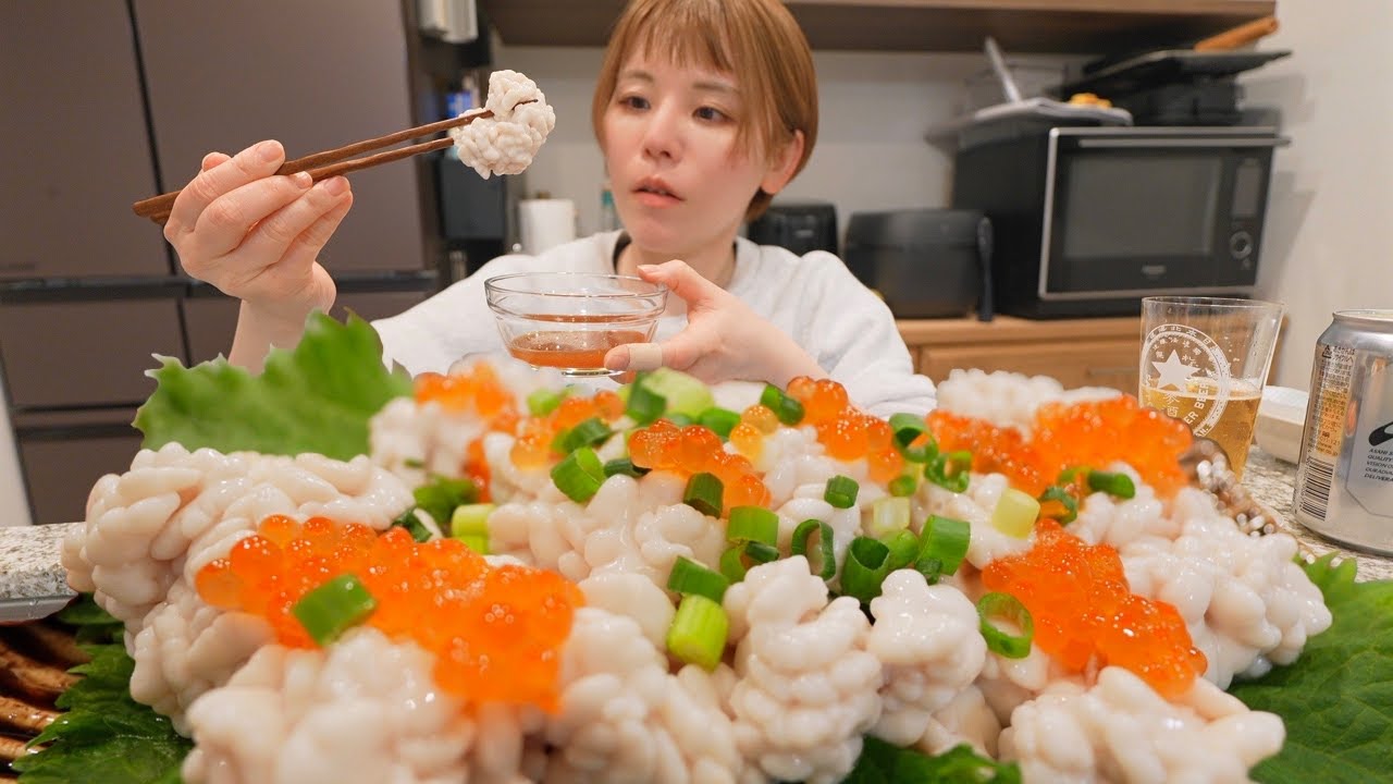 休日の昼から白子とお酒＝幸せ