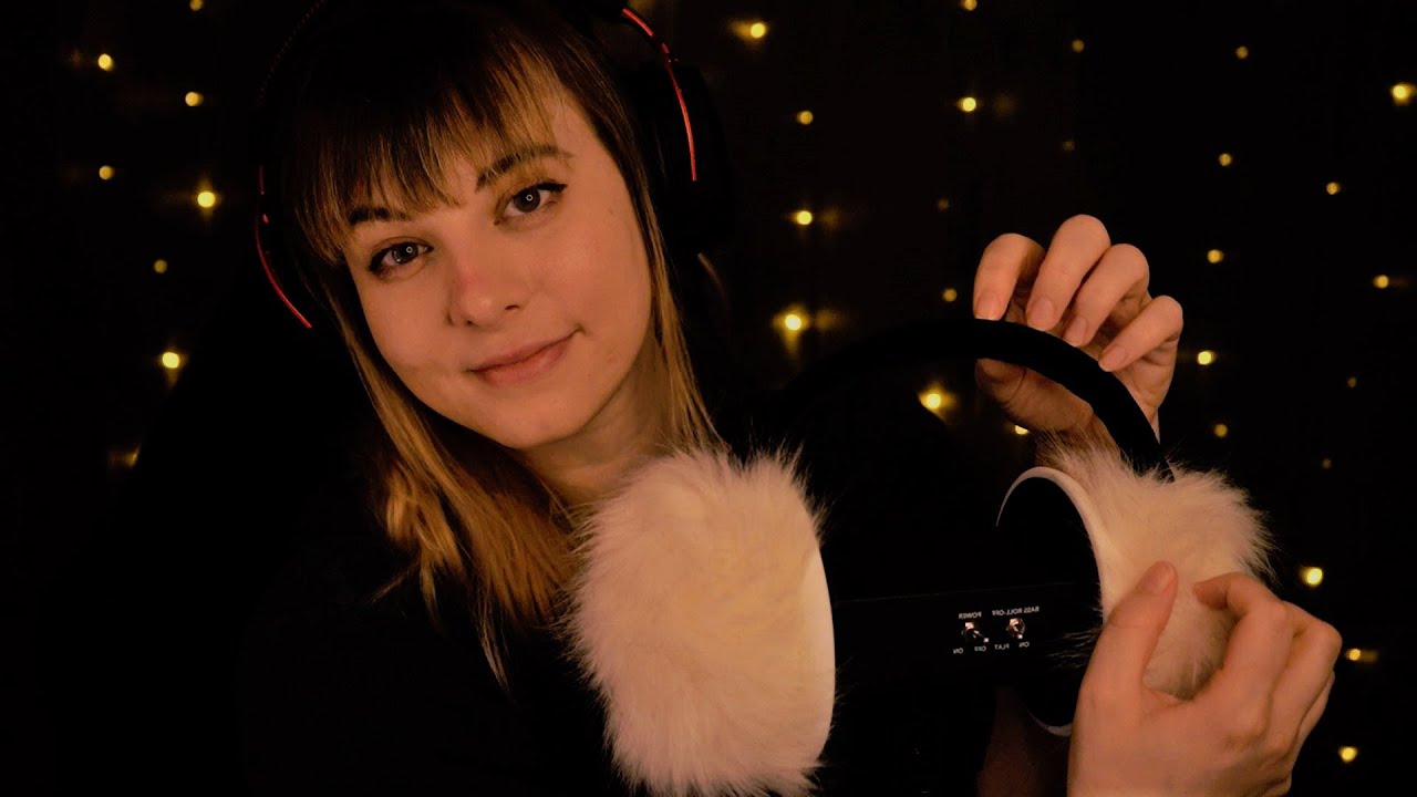 ASMR | 3h most cozy earmuffs, softest whispering, rain sounds, for sleep
