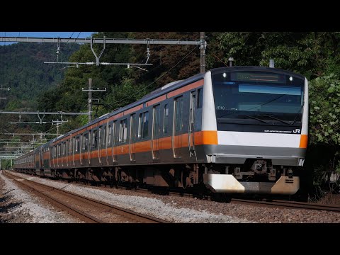 【E233系T10編成】JR中央本線普通東京行き 相模湖〜高尾通過