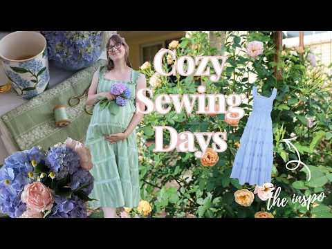 Cozy Sewing Days 👒💐 Sewing a Hill House Inspired Dress, Garden Days, & Slow Living