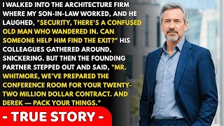 My Son-In-Law Mocked Me at His Architecture Firm—But When His Boss Saw My Contract…