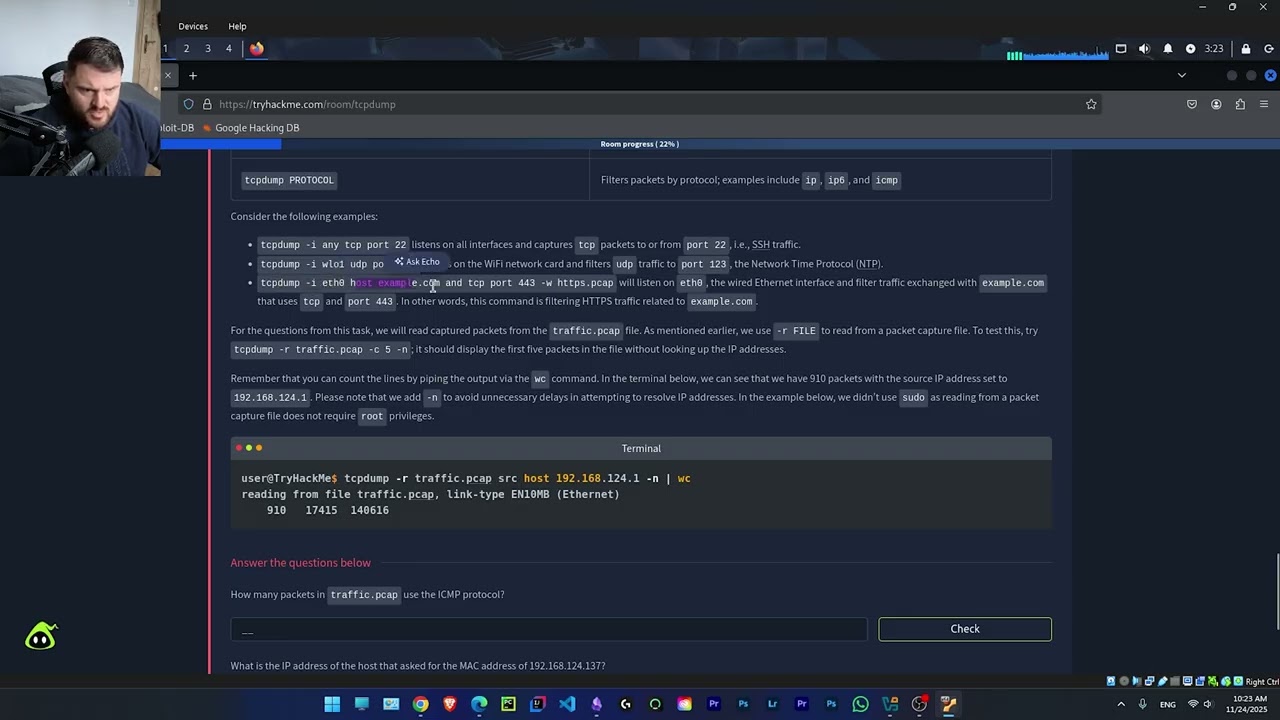 Tcpdump: Основы | Задание 3 — Фильтрация выражений
