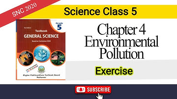 Class 5 Science Chapter 4 Environmental Pollution Exercise SNC 2020 #science #kpkbook #kpk
