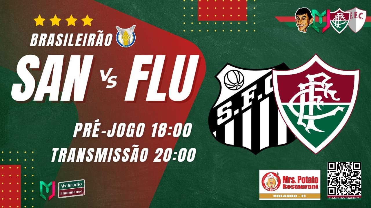 PRÉJOGO DE SANTOS X FLUMINENSE / TRANSMISSÃO AO VIVO CAMPEONATO
