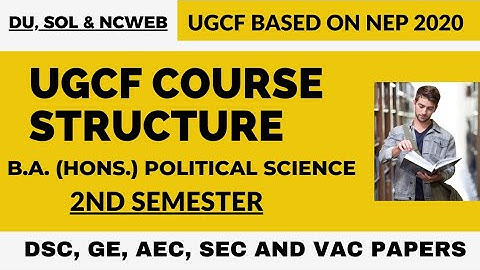 UGCF Course Structure BA (Hons.) Political Science 2nd Semester | DU|SOL| NCWEB | UGCF based on NEP