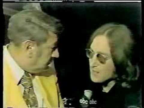 John Lennon visits with Howard Cosell on Monday Night Football Dec. 1974