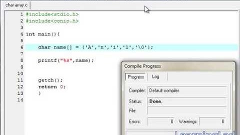 22   C Programming Language Video Tutorials for Beginners   Strings or Character Arrays With Example