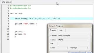 22   C Programming Language Video Tutorials for Beginners   Strings or Character Arrays With Example