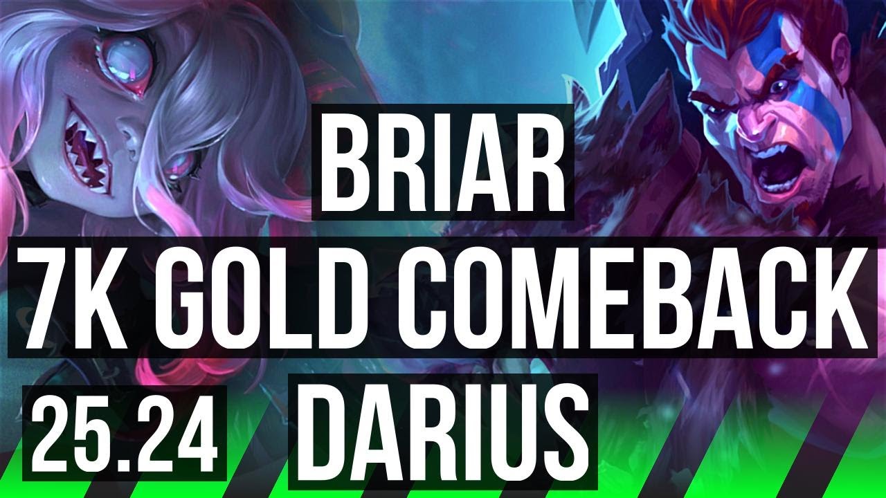 BRIAR vs DARIUS (JGL) | 7k gold comeback | EUW Master | 25.24
