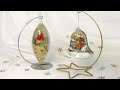 Papiron dekorálás videó: Akril karácsonyfadíszek készítése Pentart