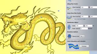 Chinese Dragon Texture Flow 3D