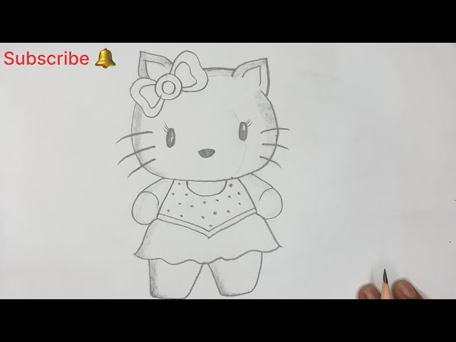 How to Draw Hello Kitty - Easy Drawing Tutorial For kids | Hello kitty  crafts, Kitty drawing, Hello kitty tattoos