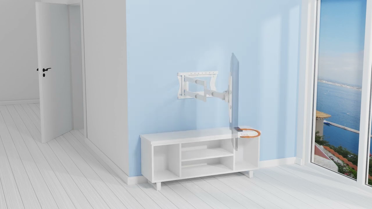 XTRARM TiTon 100 cm Weiß, TV Wandhalterung