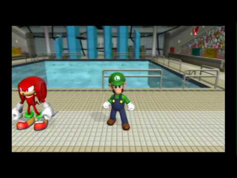 Mario Sonic At The Olympic Games Saturn Circuit Luigi