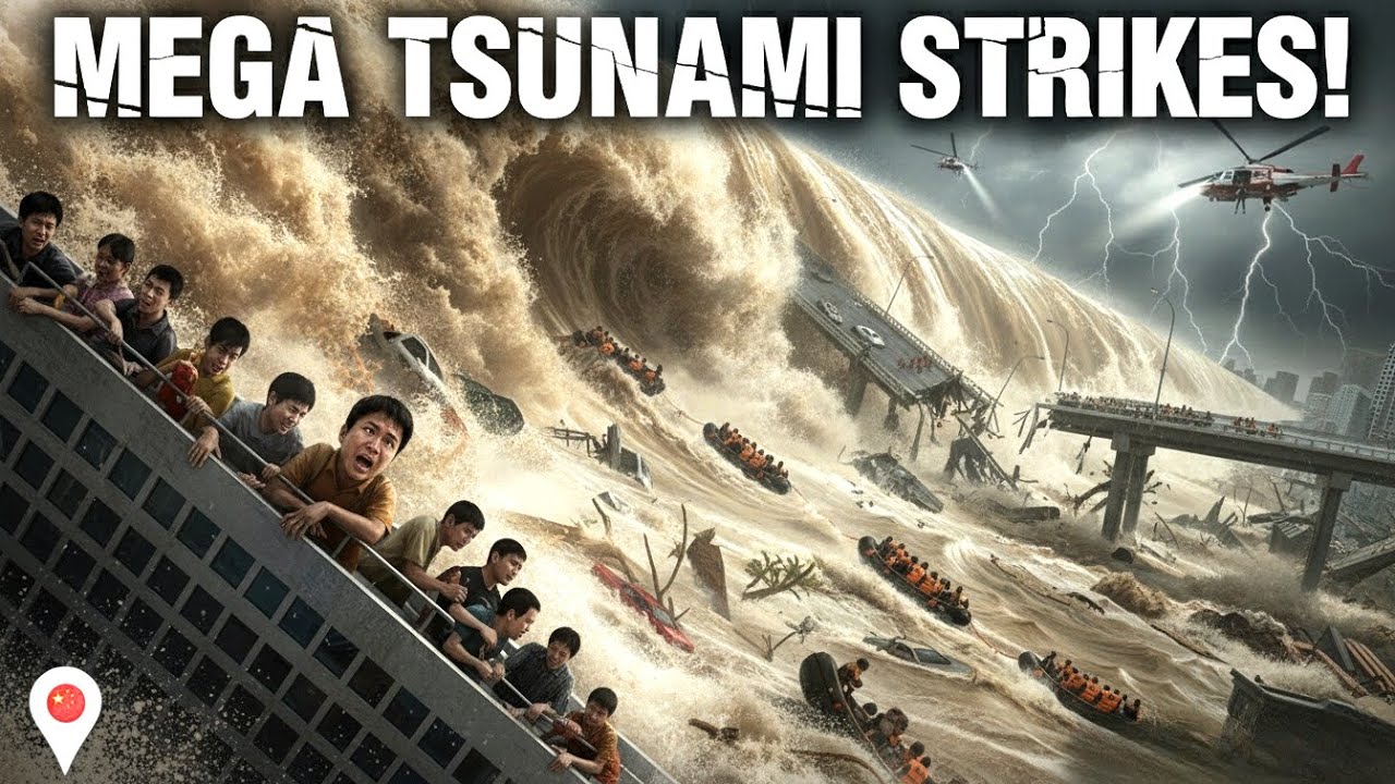 MEGA TSUNAMI 2025: 50-Meter Death Waves & 250 KM/H Super Typhoon DEVASTATE China! | Movie