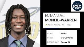 Emmanuel McNeil-Warren #7 SF  Toledo - Senior Bowl