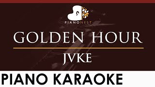 JVKE - golden hour - HIGHER Key (Piano Karaoke Instrumental)