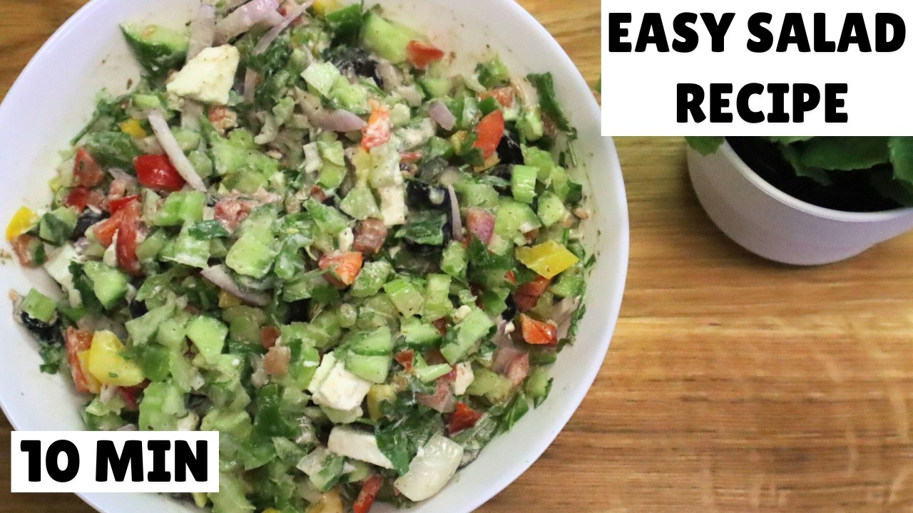 10 Minute Greek-Style Feta Salad | Fresh & Healthy