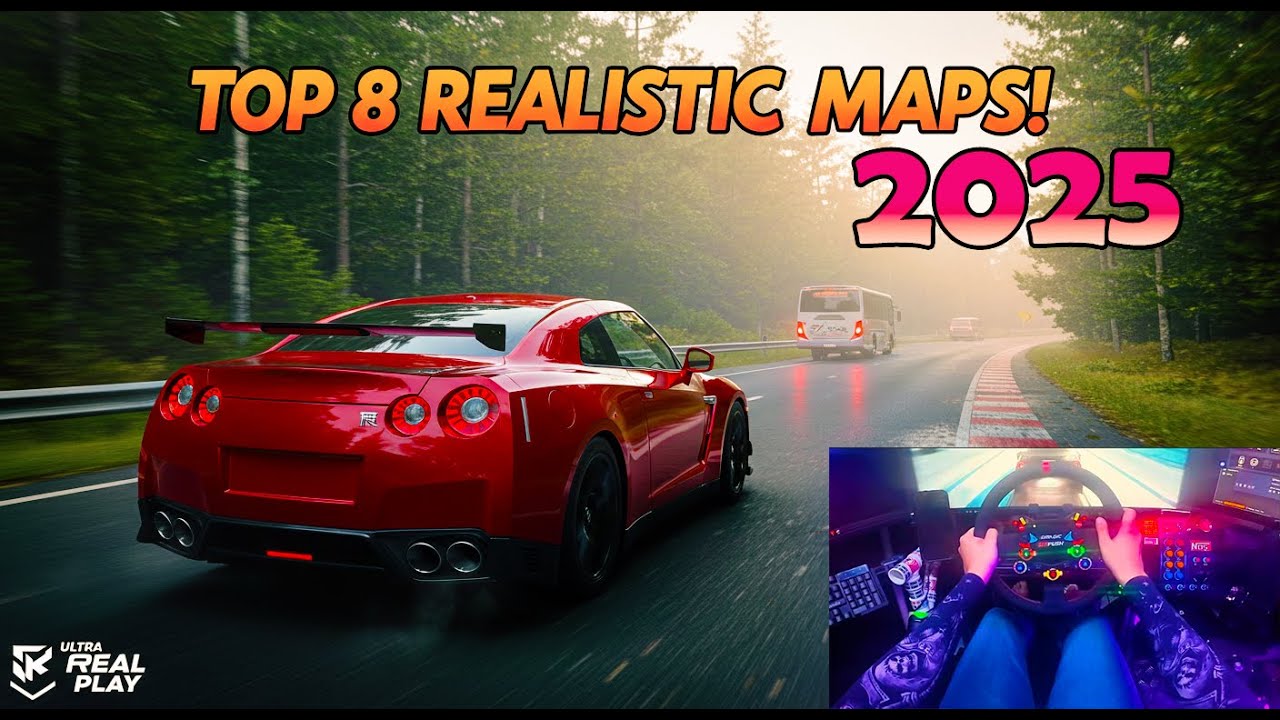 Top 8 Realistic & INSANE SCENERY MAPS in Assetto Corsa 2025 | with Steering wheel gameplay Free Roam