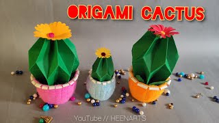 ORIGAMI CACTUS || DIY FOR HOME DECOR || MINIATURE CACTUS
