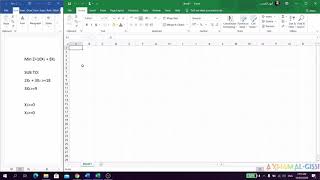 طريقة حل مسائل السمبلكس ميثود (simplex method) باستخدام السولڤر (solver) في برنامج الإكسل (Excel)