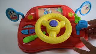 Disney Mickey and Friends Steering Wheel Drive With Light and Sound Vintage Toy