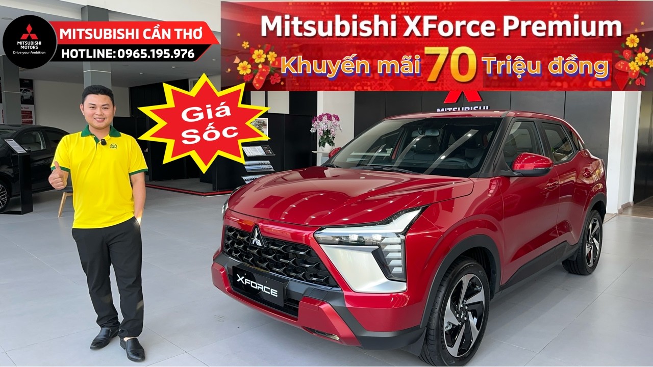Mitsubishi XForce Premium (Màu Đỏ) xe sẵn giao ngay trước Tết 2026 | Ưu đãi Tết đến 70.000.000 đồng