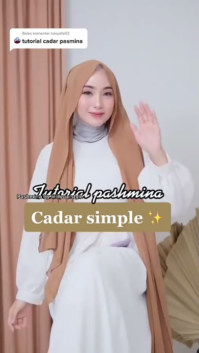 cara memakai cadar dari hijab pasmina ya semoga membantu 🙏👍