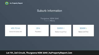 Lot 701, Zeil Circuit, Thurgoona NSW 2640 | AuPropertyReport.Com