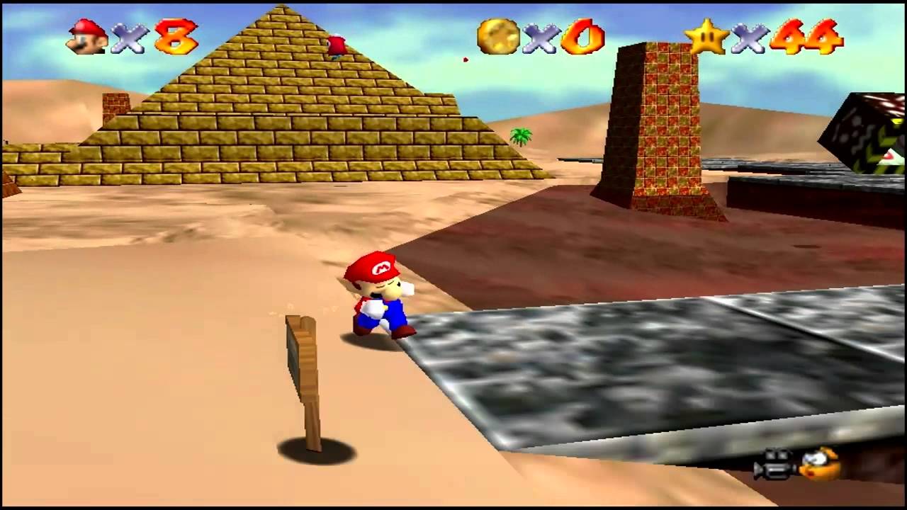Super Mario 64 (N64) Shifting Sand Land Star #1 In The Talons Of The Big Bird