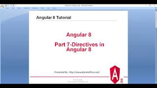 Part 7: Directives in Angular 8 | Angular 8 Tutorial