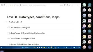 Level 0 - week 1 - data types & conditions and loops