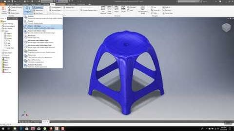Autodesk Inventor 2019 - Stool - Using Freeform