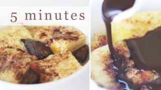 5-Minute Chocolate Bread Pudding in Mug - Microwave Recipe 