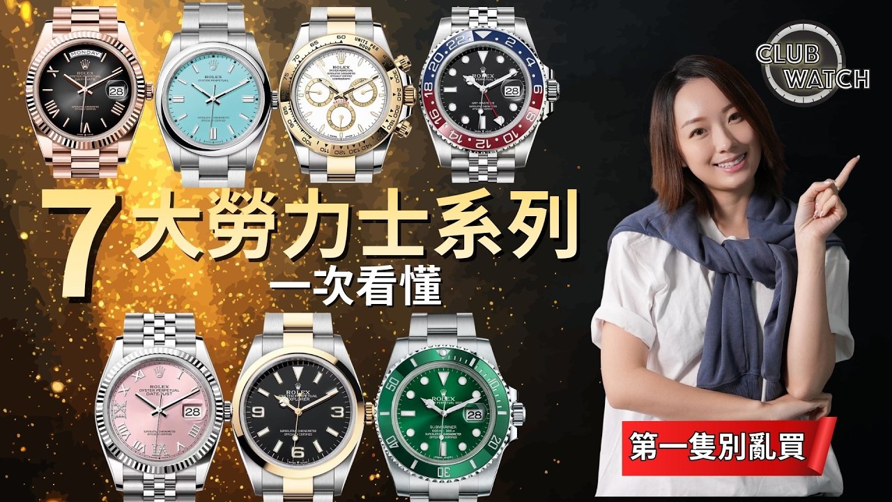 第一次買 Rolex 勞力士怎麼選？7大系列完整分析（水鬼、Daytona、GMT差異一次看懂）