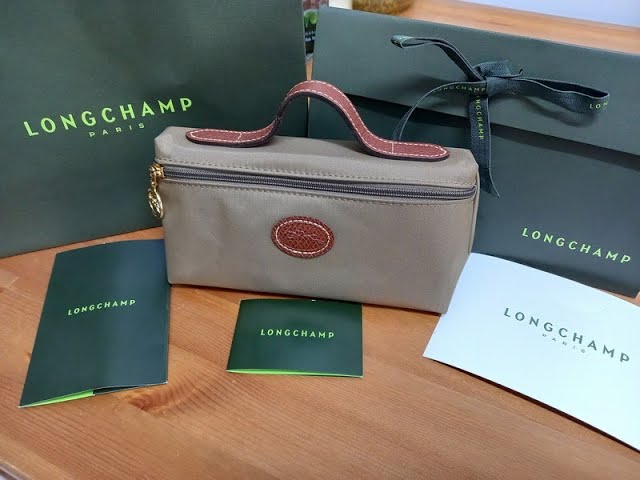 Longchamp Le Pliage Cosmetic Case-Desert Colour Unboxing 