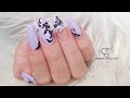 Watch me doing nails in real time. Purple nails with black sugar swirls,  velvet nail art
