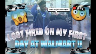 I GOT  FIRED 😳 ON MY FIRST DAY AT WALMART !! #shorts #youtubeshorts #fyp #funny