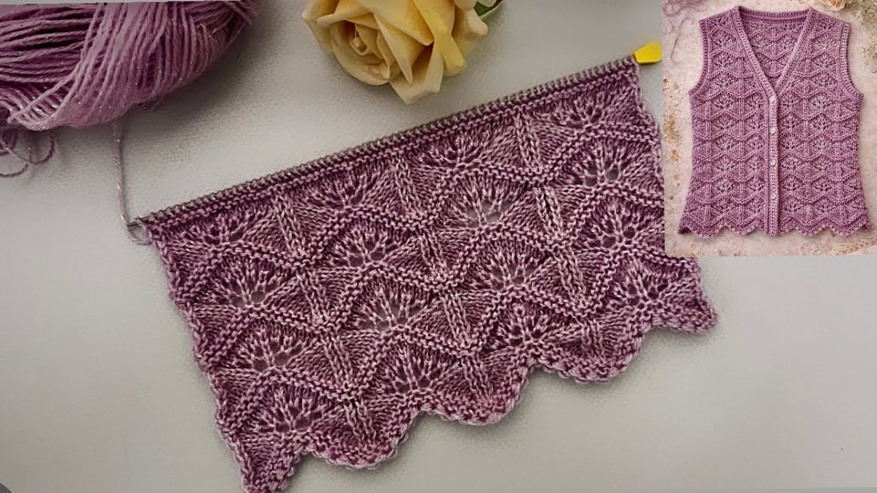 İki Şiş Gösterişli Örgü Modeli /Yelek Hırka Örgü Modelleri