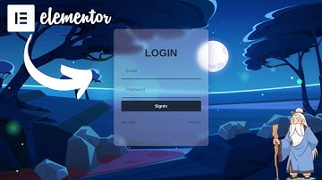 Create a Stunning Glassmorphism Login Form Using Elementor | Elementor Tutorial | Elementor Master